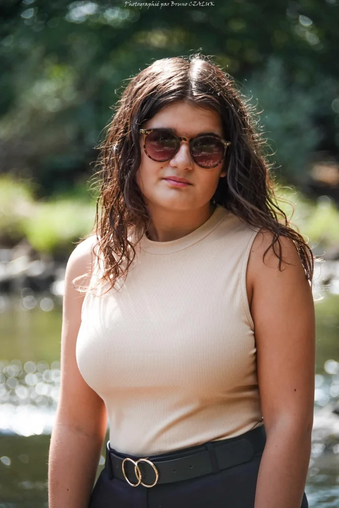 mannequin, rivière, rocher, soleil, été